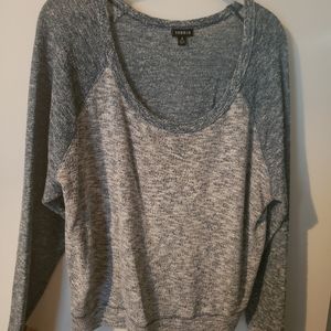 Torrid blue and gray knit sweatshirt size 0